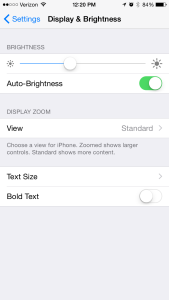 iPhone Display Brightness Battery Life