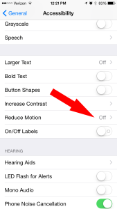 iPhone Reduce Motion Battery Life