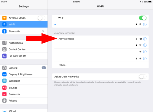 access hotspot on ipad