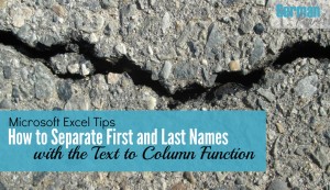Learn how to use the Microsoft Excel text to columns function to split first and last names into separate columns in this quick tutorial.