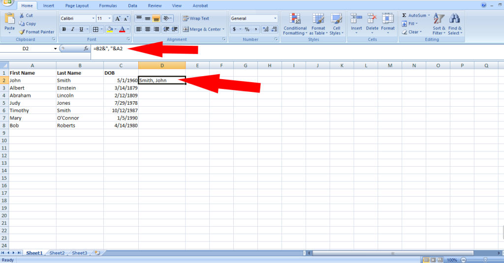 how to concatenate in excel