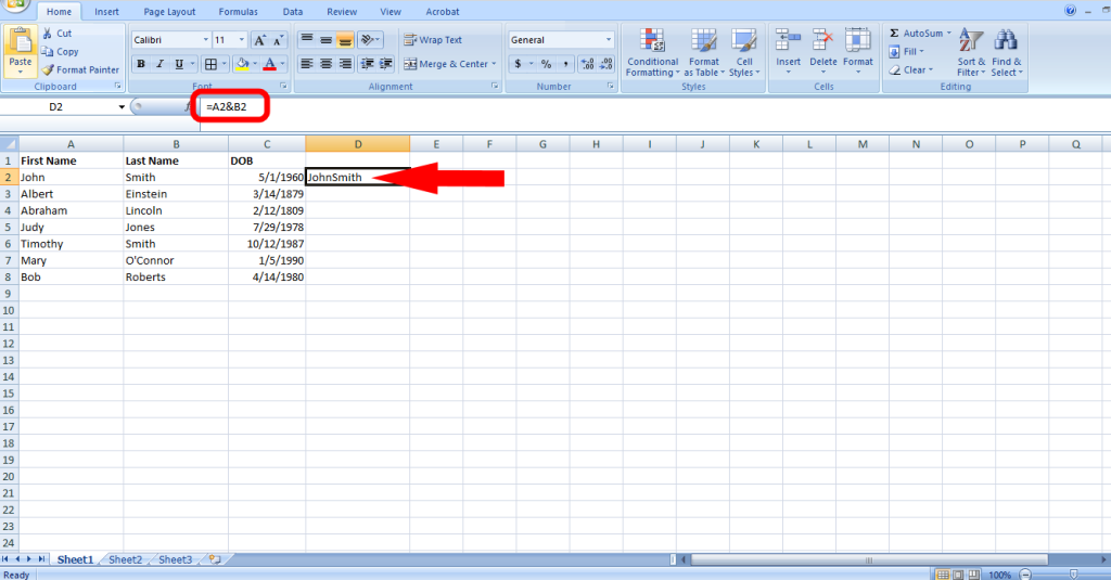 how to concatenate in excel