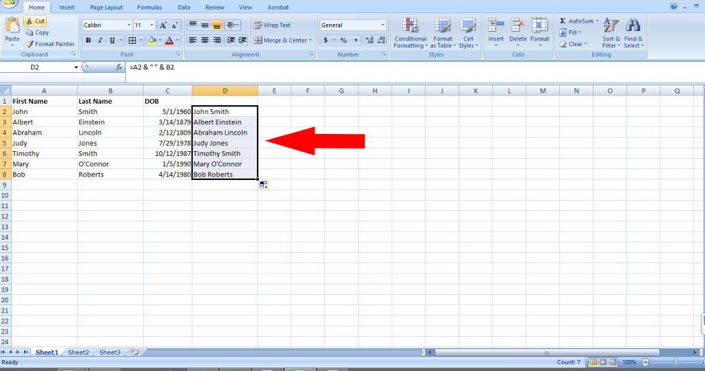 how to concatenate in excel