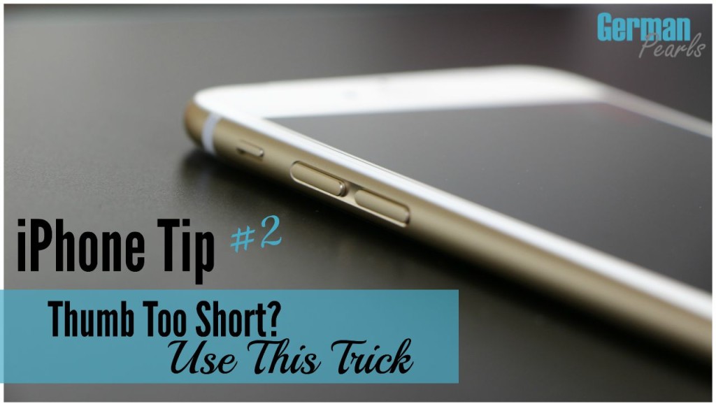 iPhone Tip 2 - Thumb too short? Can't reach all the apps or links on your iPhone? Use this feature to help you use your iPhone one-handed.