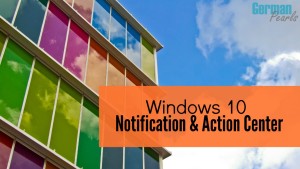 An introduction and guide for customization of the Windows 10 Action Center to view previous notifications and make quick settings changes.