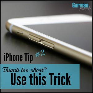 iPhone Tip 2 - Thumb too short? Can't reach all the apps or links on your iPhone? Use this feature to help you use your iPhone one-handed.