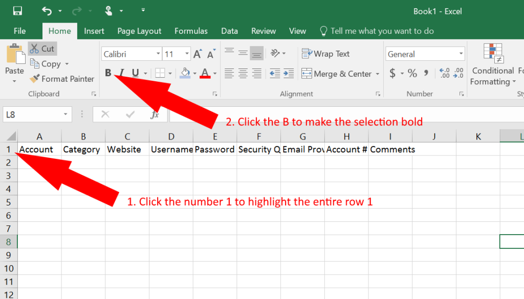 How to Use Microsoft Excel as a Password Keeper (or a Password Log)