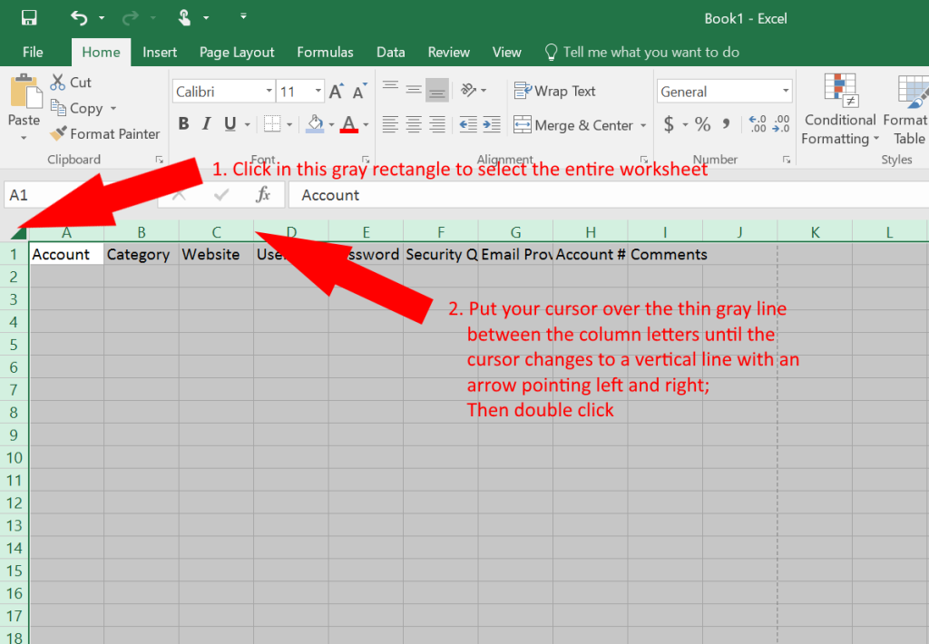 How to Use Microsoft Excel as a Password Keeper (or a Password Log)