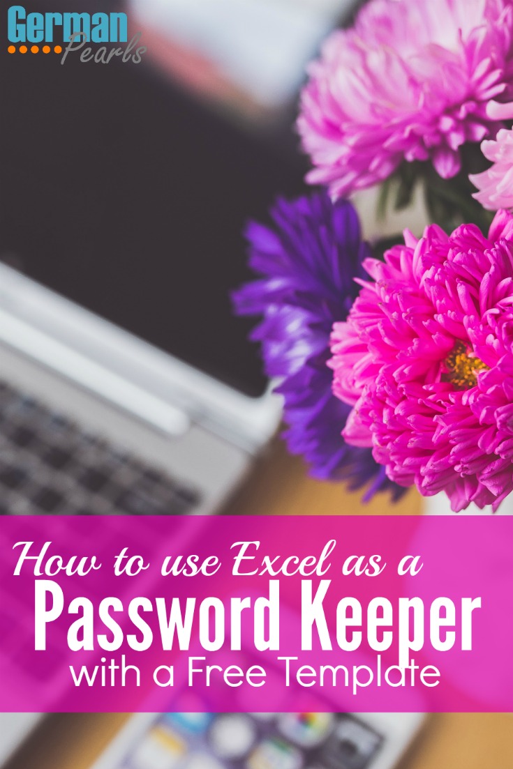 How to Use Excel as a Password Keeper (Free Template) - German Pearls
