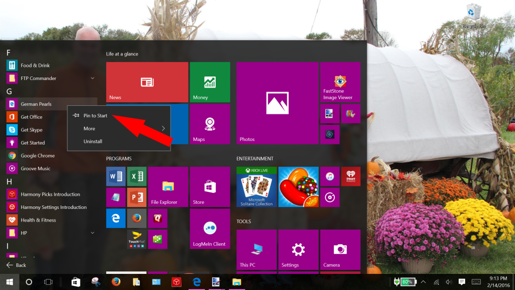 how to add a google chrome shortcut to the windows 10 start menu