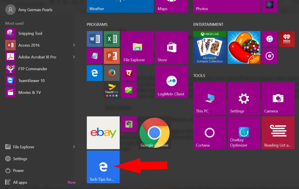 How to Add an Internet Shortcut to Windows 10 Start Menu
