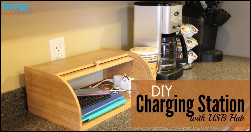 OMG I love this DIY Multiple Device Charging Station Organizer I can charge up to 5 USB devices at once with one cord and without the clutter on my countertop!