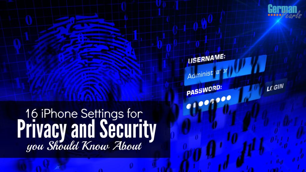 iPhone Settings to increase your security and privacy
