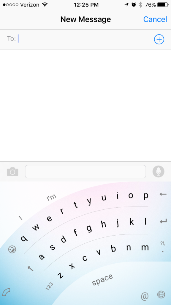 Word Flow Keyboard App lets you type on a large iPhone with only your thumb