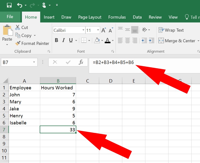 How to add in excel - adding cells in microsoft excel