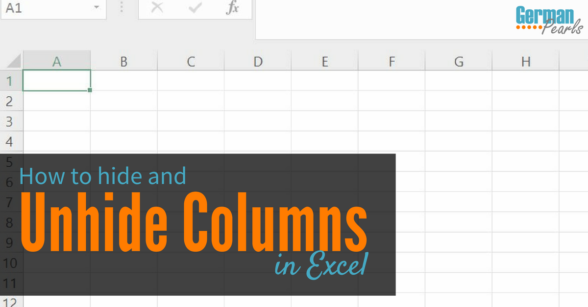 How to Hide a Column or Unhide a Column in Microsoft Excel