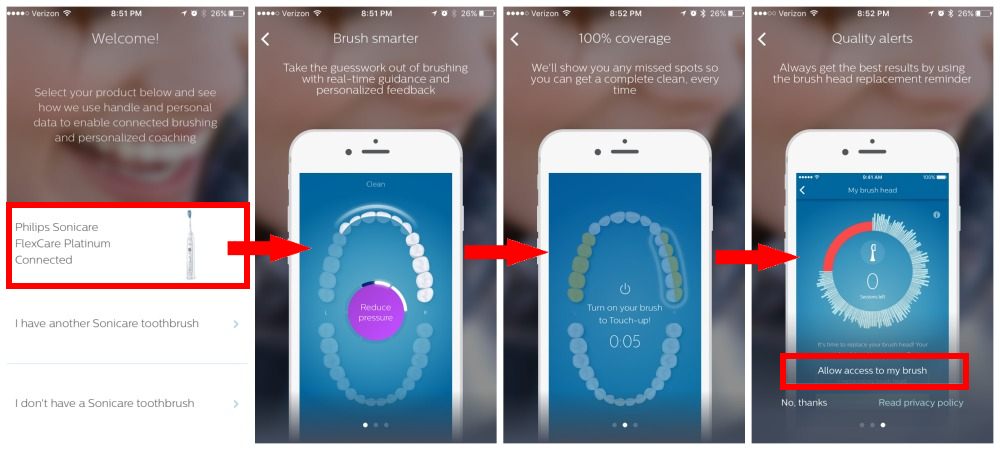 Philips Sonicare Platinum FlexCare Platinum Connected Toothbrush App Setup Instructions