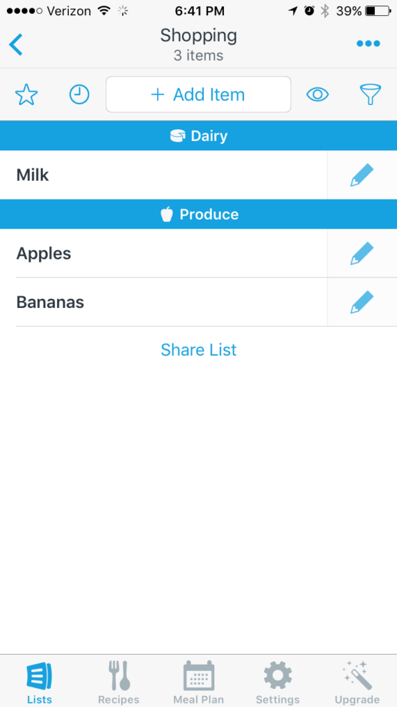 AnyList Grocery List App for your iPhone