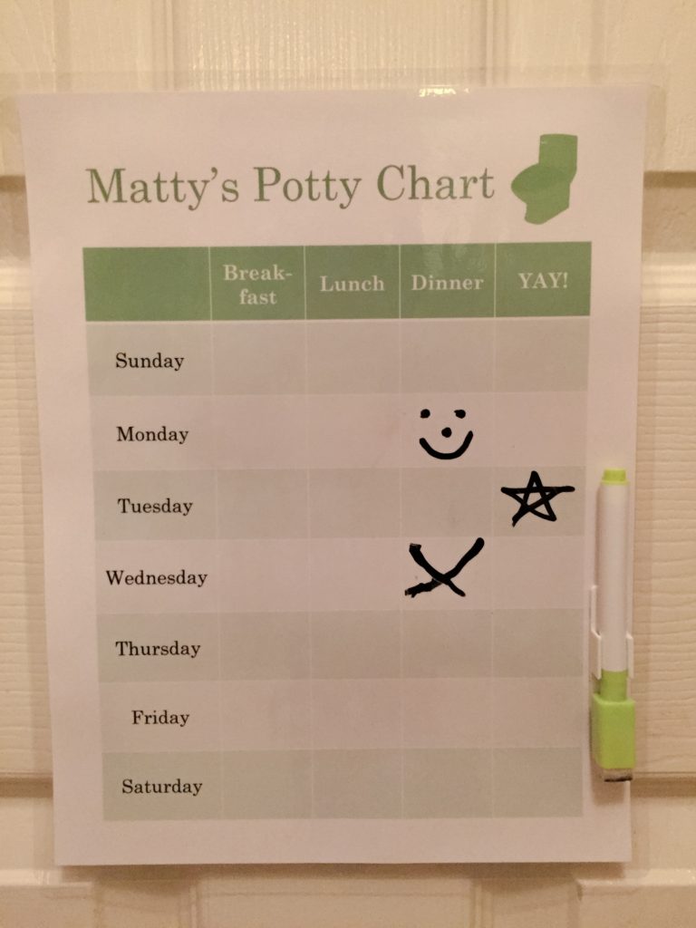 DIY Printable Potty Chart Laminated