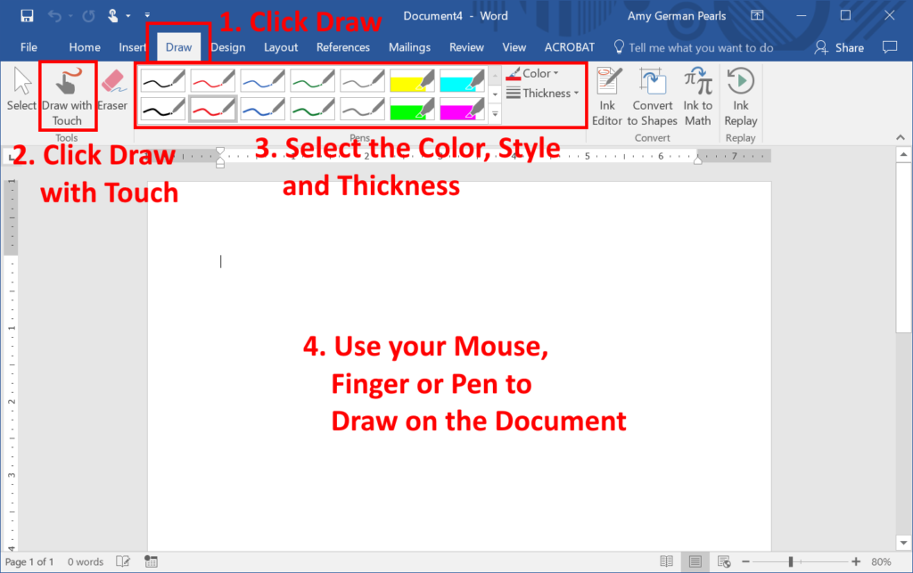 How To Draw In Microsoft Word