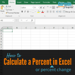 How to calculate a percent difference in Excel or a percentage in Excel