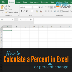 How to calculate a percent difference in Excel or a percentage in Excel