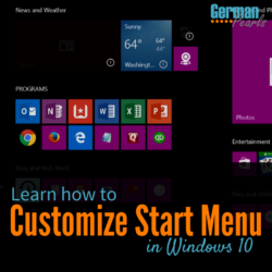 Organize or Customize Windows 10 Start Menu