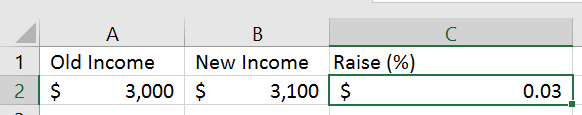 Calculate the percent change in Excel with formulas