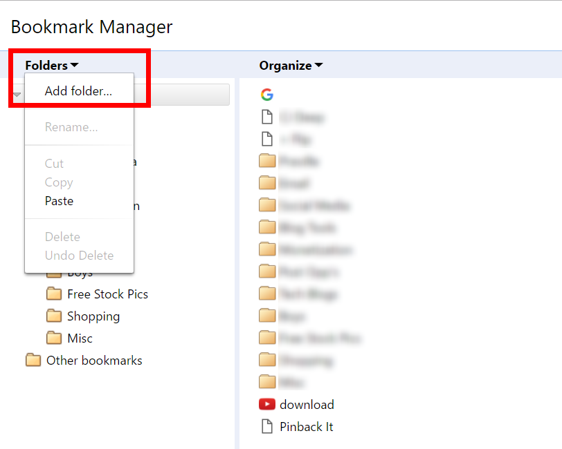 How to Create a Bookmark Folder in Google Chrome