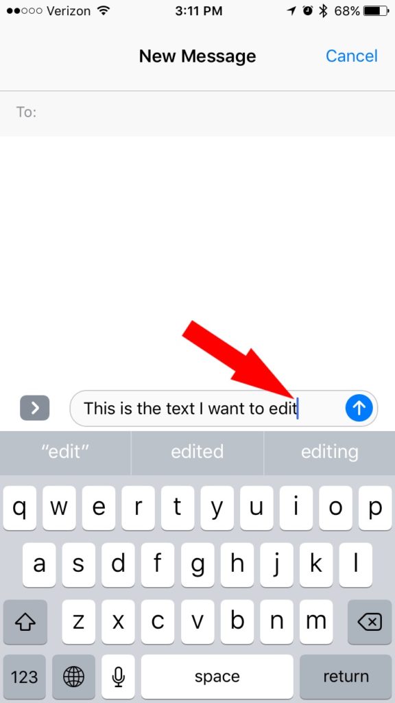 What is a cursor? How to move the cursor on an iphone without deleting text.