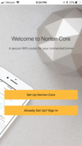 norton core router setup is easy with the app