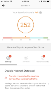 norton core secure wifi security score and recommendations